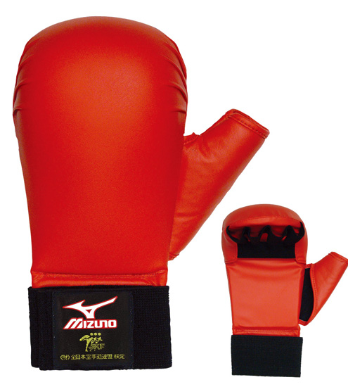 MIZUNO空手拳サポーター（レッド）（両手１組）（中学生・高校生・一般用） (ミズノ空手) 23JHA86662の通販